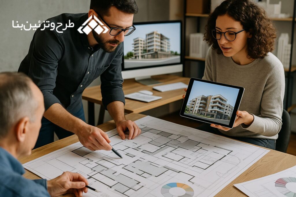 طراحی مجتمع تجاری مسکونی