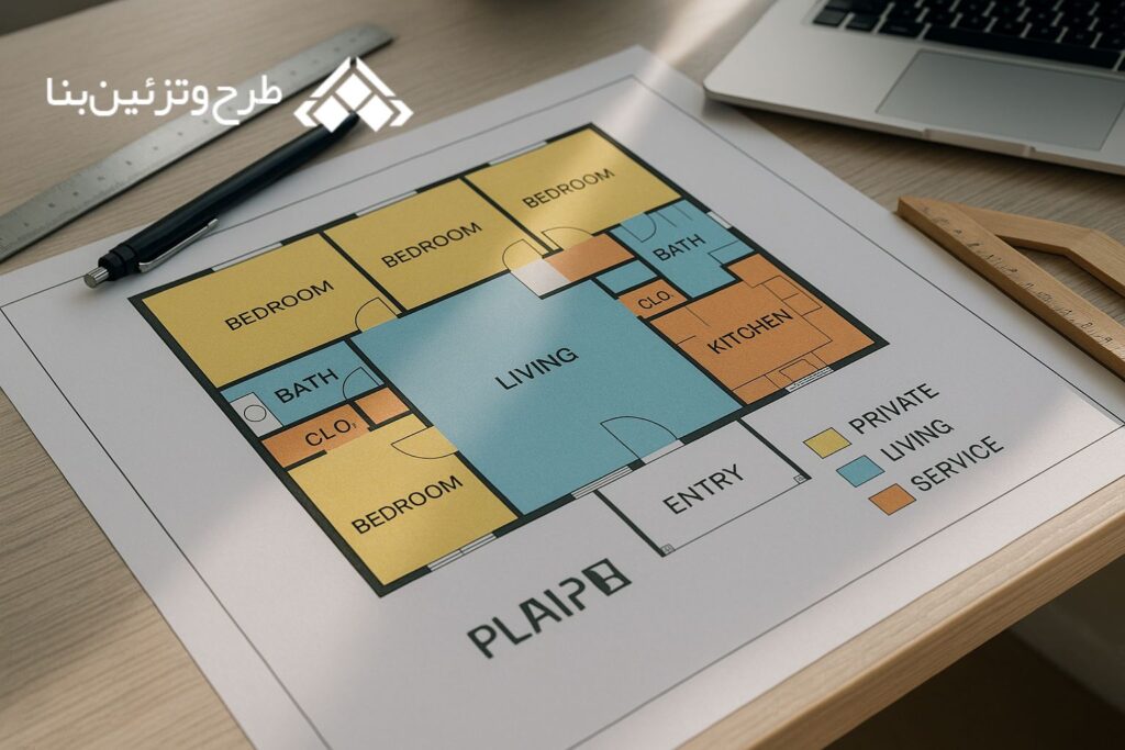 پلان ساختمان مسکونی 